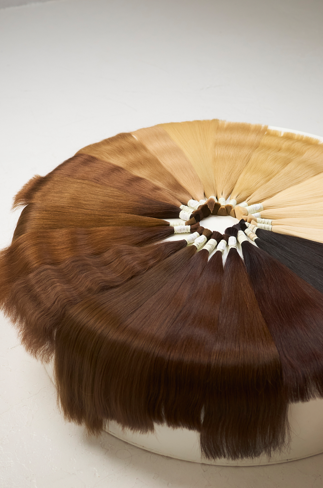 Professional hair extension colour samples